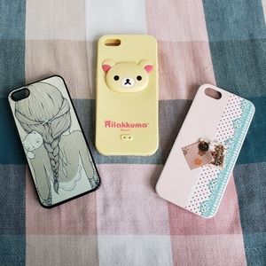 3 Assorted iPhone 5/5s cases